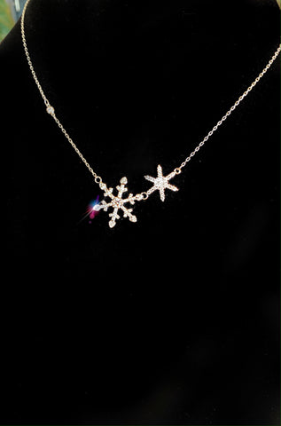 CZ Snowflake Necklace