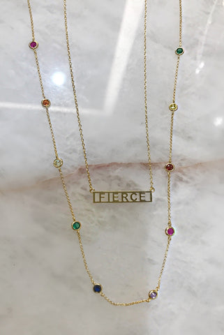 Rainbow Layering Necklace & Fierce Necklace