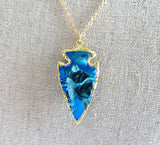 Mystic Titanium Arrowhead Necklace