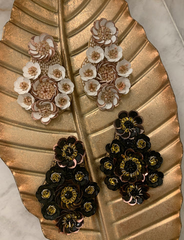 Sequin flower Earrings