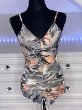 Orange and Grey Snake Dress