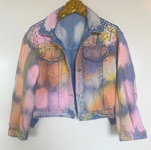 Rhinestone Painted Jacket