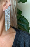 Falling Rhinestone Earrings