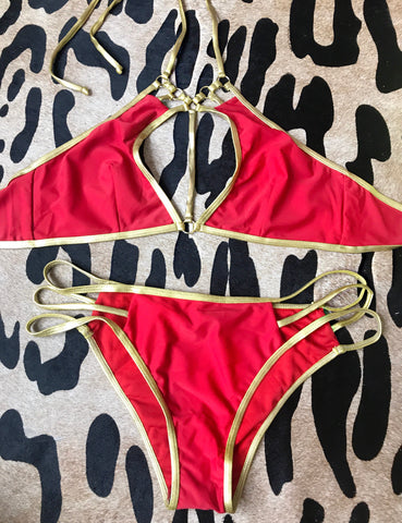 Red and Gold Bikini