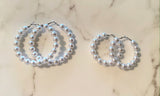 Mini Pearl Hoops