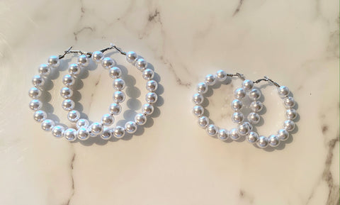 Mini Pearl Hoops