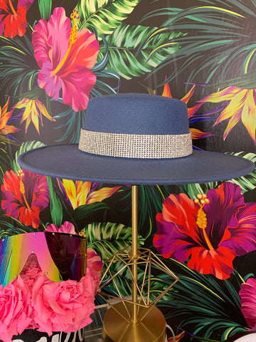 Blue Felt Hat