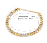 CZ Cuban Anklets