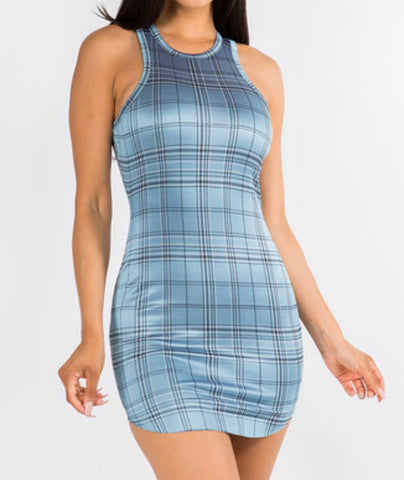 Pink Plaid Dress