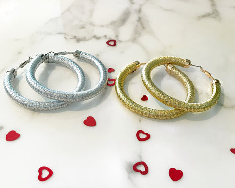 Gold and Silver Rope Hoops