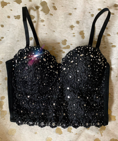Black Sequin Top