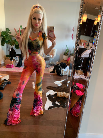 Flared Tie Dye Set