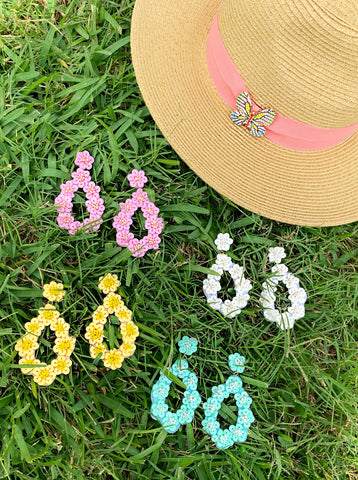 Sequin Flower Earrings