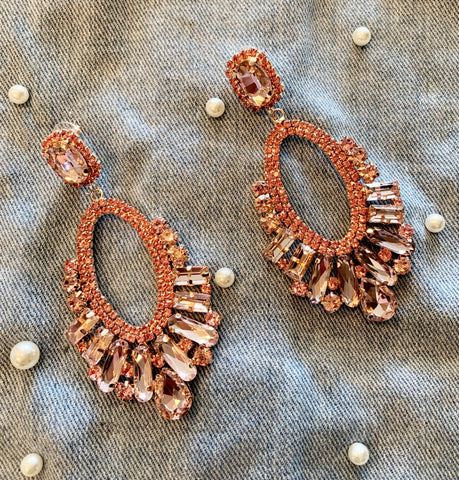 Light Pink Medium Glam Earrings