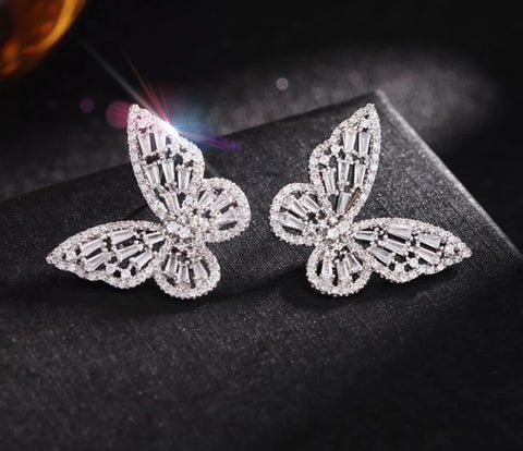 CZ Butterfly Studs