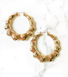 Gold Bamboo Hoops