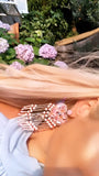 Heart Beaded Fringe Earrings