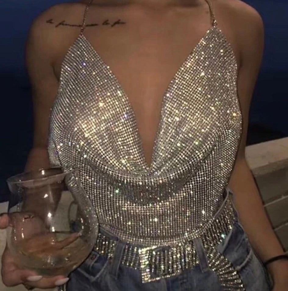 Rhinestone Chain Top – St. Raine