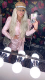 Pink Pleather Dress