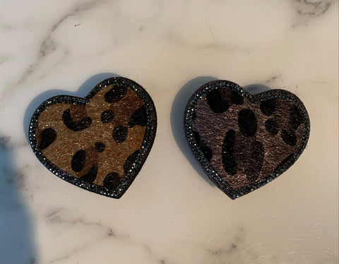 Leopard Heart Phone Grip