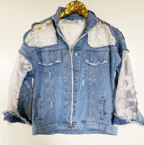 Lace Jean Jacket