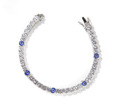 CZ Evil Eye Anklet