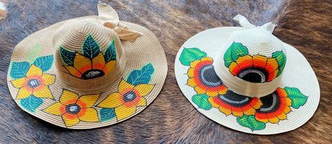 Hand Painted Sunflower Hats