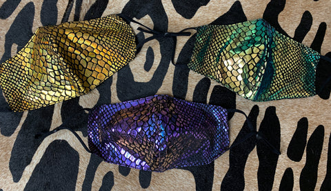 Foiled Iridescent Masks