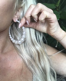 Different Sized Pearl Hoops