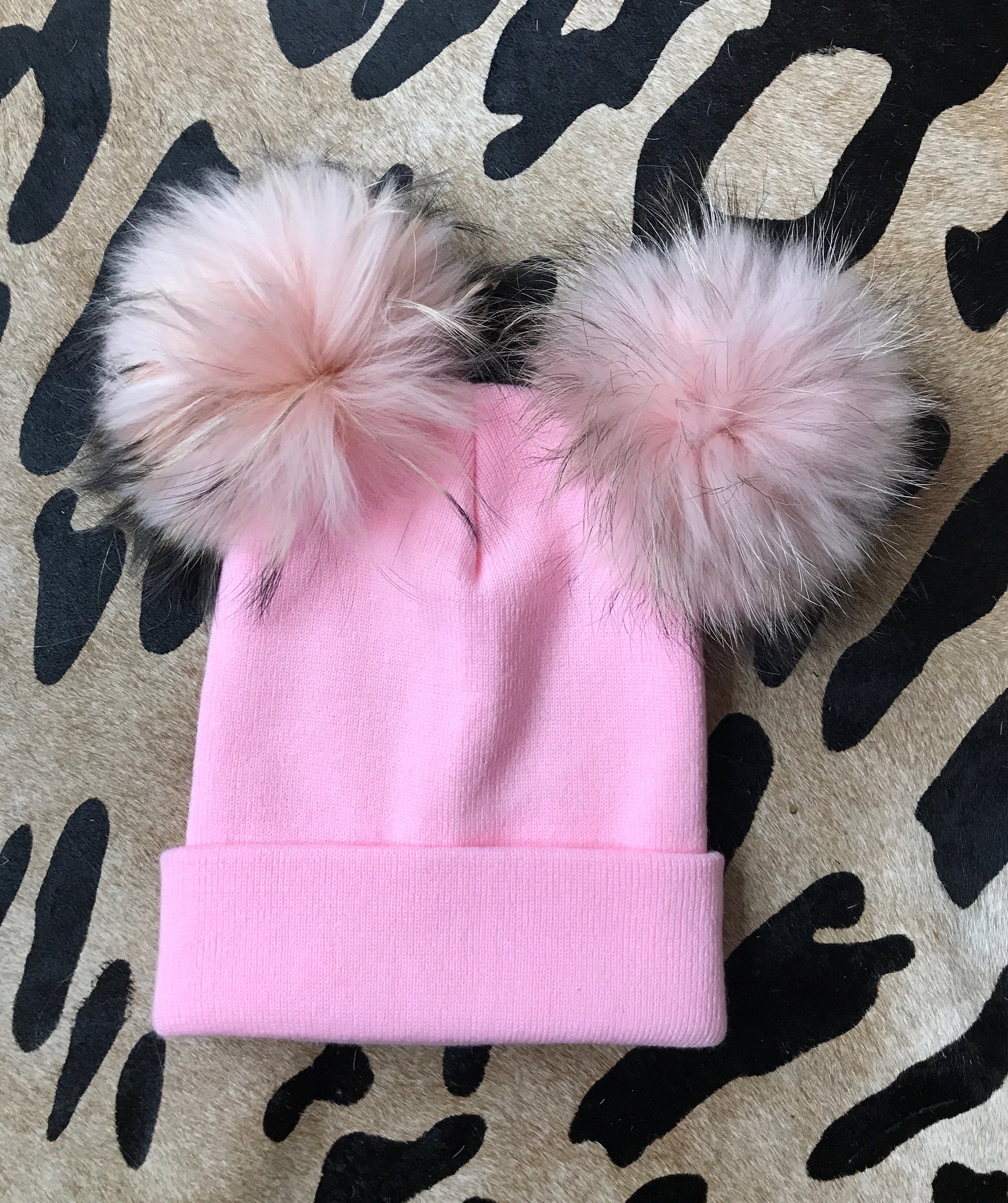 Barbie Pink Double Pom Pom Beanie – St. Raine