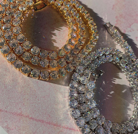 CZ Tennis for the Chain Necklaces
