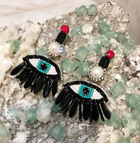 Evil Eye Drop Earrings