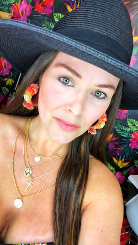 Straw Flower Hoops