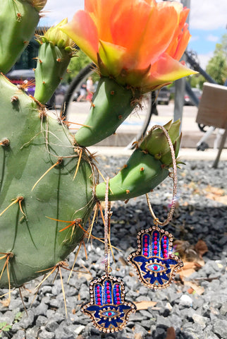 Hamsa Large Hoops